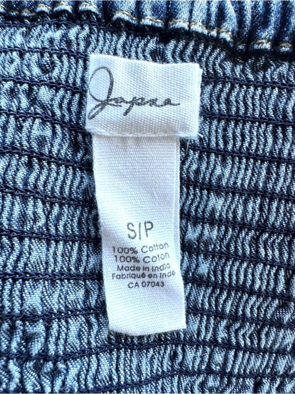 Japna Blue Denim Sweetheart Mini Dress with Faux Button Retro Coastal Cowgirl S - Picture 3 of 10